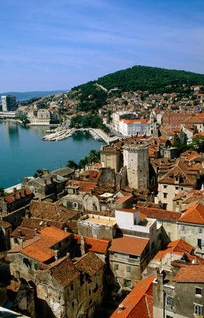 Town buildings from St Domnius tower.