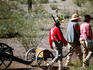 Soldiers pulling cannon, Battle of Picacho Pass reenactment.