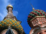 Onion domes of St Basil the Blessed Cathedral on Red Square.