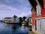 Trawler and boats in harbour, Glesvaer, Sotra district.