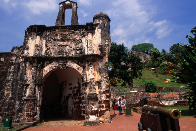 Ruins of fort, Porta de Santiago.