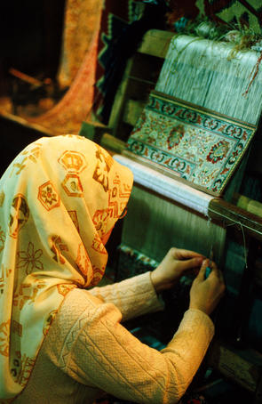 Female rugmaker, Grand Bazaar.