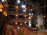 Interior lobby of the Old Faithful Inn in Yellowstone National Park.