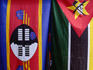 Flags for sale at Gold Reef City, historical reconstruction of Johannesburg.