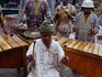 Musicians performing on wooden xylophones at Bruma Market World
