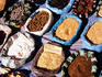 Detail of herbalist's stall at the Herb Market.