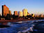 Beachfront at sunrise, Durban