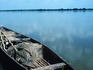 Pirogue ferry on the Niger River at Kangaba.