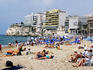 Costa Blanca crowded beach.