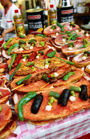 Food stall during Fiesta de la Paloma.