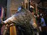 Bronze statue of a boar at the Fontana del Porcellino.
