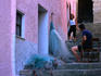 Fishing net repairs in the Medieval town of Castelsardo.