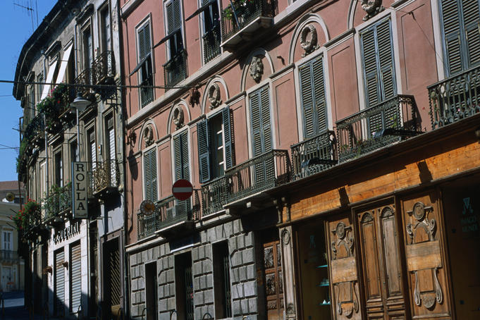 Traditional architecture of Cagliari.
