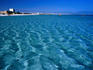 Water shallows at Poetto Beach.