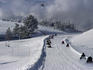 Snowmobiling.