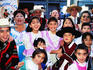 People in traditional clothing, May 21 holiday.