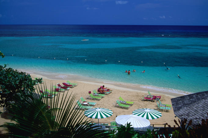 People on beach.