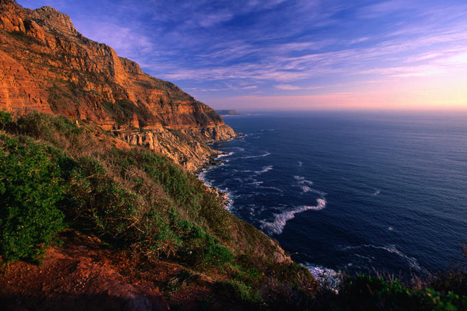 Coastal views from the highway that leads to the Cape Point Lighthouse.
