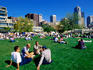 People in Victor Steinbeck Park.