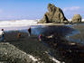 Beachcombers on Ruby Beach.