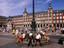 Human traffic on Madrid's famous Plaza Mayor.