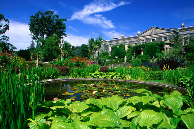 Garden pond of Mount Stewart House.