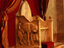Carved throne at Palais des Papes.