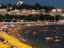 Crowded Cote d'Azur beach.