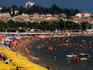 Crowded Cote d'Azur beach.