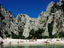 People on beach at Les Calanques near Cassis.