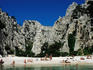 People on beach at Les Calanques near Cassis.
