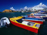 Colourful boats at Queen's Wharf.