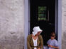 Mother and daughter in perod costume at Hopewell Furnace National Historic Site.