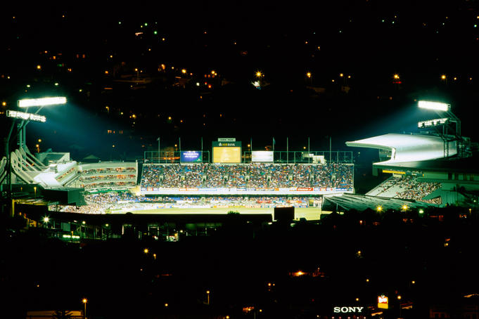 Eden Park Stadium featuring one day cricket match.
