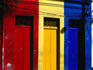 Colurful building in old town.