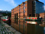 Ferry boats on Bridgewater Canal in the Castlefields area of Manchester.