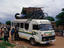Heavily laden minibus, Côte d’Ivoire