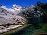 Lago Churuz and mountains, Cordillera Blanca.