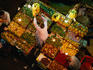 Fruit and vegetable market along Tawfiqiyya Souq in Cairo.