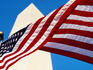 US flag, Washington Monument.