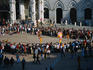 Pageantry and sbandieratori (flag-throwers) in Piazza del Campo.
