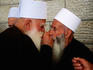Holy men at annual Druze pilgrimage to Nabi Sabalan.