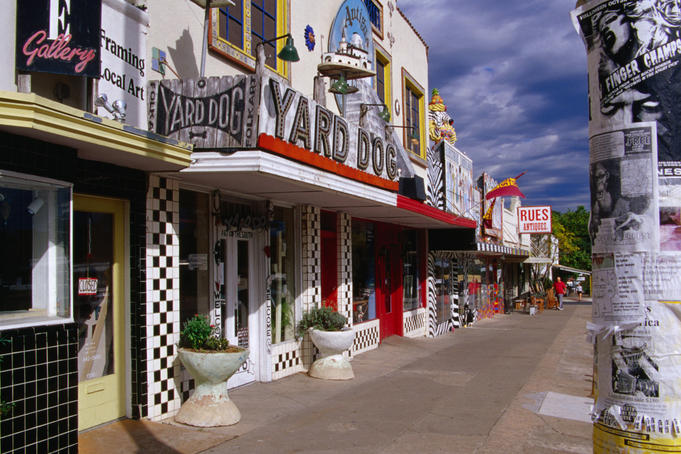 Shops on South Congress Street in Austin.
