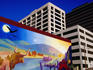 Mural by Jim Jackson on the San Jacinto street corner in the historic Sixth Street area of Austin.