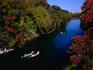 Canoeing on Barton Creek in Austin.