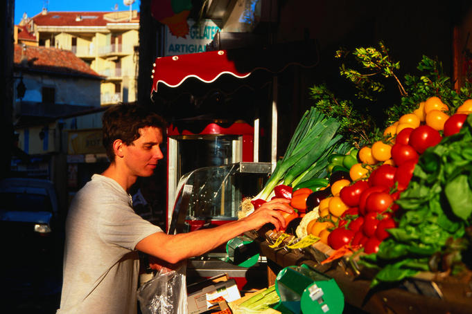 Cyclists are never short of choices for picnic ingredients in France - Calvi, Corsica
