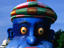Giant genie mask at Ramoji Film City in Hyderabad.
