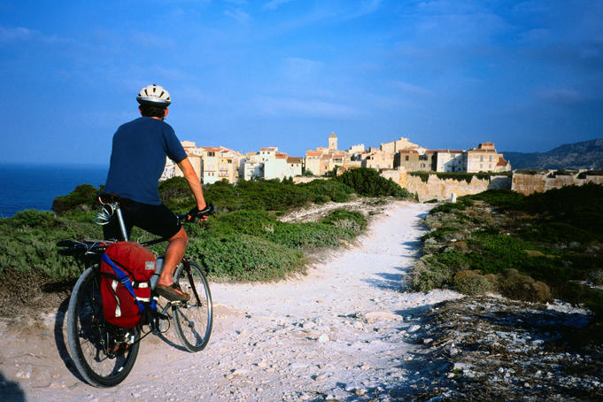 Riding along the cliffs towards Bonifacio from the Pertusato Lighthouse.