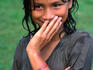 Young girl in an Amazonian village.