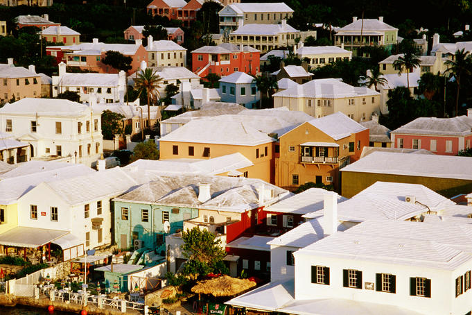 Town houses from above.